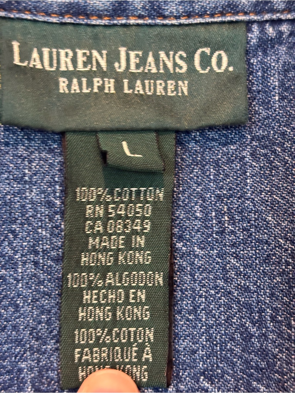 Ralph Lauren Lauren Jeans Co. Denim Shirt Jacket/ - Blue - Picture 4 of 4